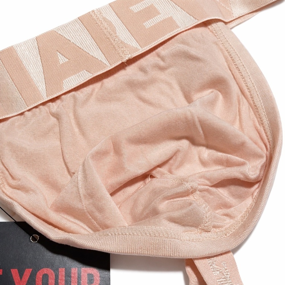 Andrew Christian Large (33-35) Almost Naked Bamboo Jockstrap Peach New - Picture 7 of 10